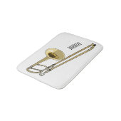 Trombone-Cartoon Badematte (Schrägansicht)