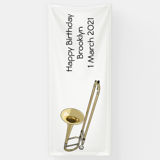 Trombone-Cartoon Banner (Vertikal)