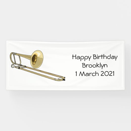Trombone-Cartoon Banner (Horizontal)