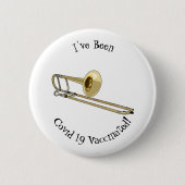 Trombone-Cartoon Button (Vorderseite)