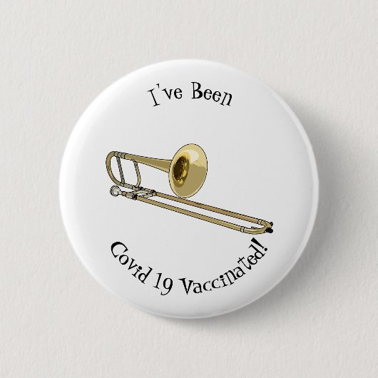Trombone-Cartoon Button (Vorderseite)