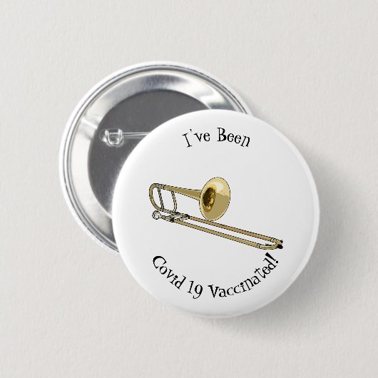 Trombone-Cartoon Button (Vorne & Hinten)