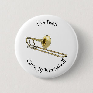 Trombone-Cartoon Button