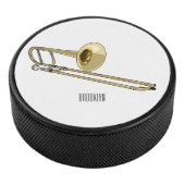Trombone-Cartoon Eishockey Puck (3/4)