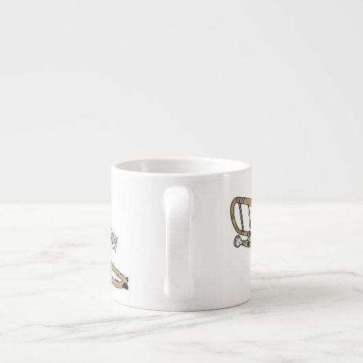 Trombone-Cartoon Espressotasse (Rückseite)