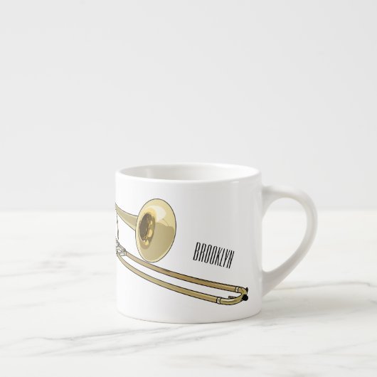 Trombone-Cartoon Espressotasse (Rechts)