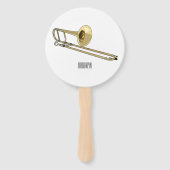 Trombone-Cartoon Fächer (Rückseite)