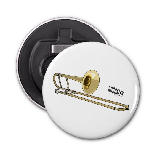 Trombone-Cartoon Flaschenöffner (Vorderseite)