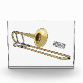 Trombone-Cartoon Fotoblock (Vorderseite)