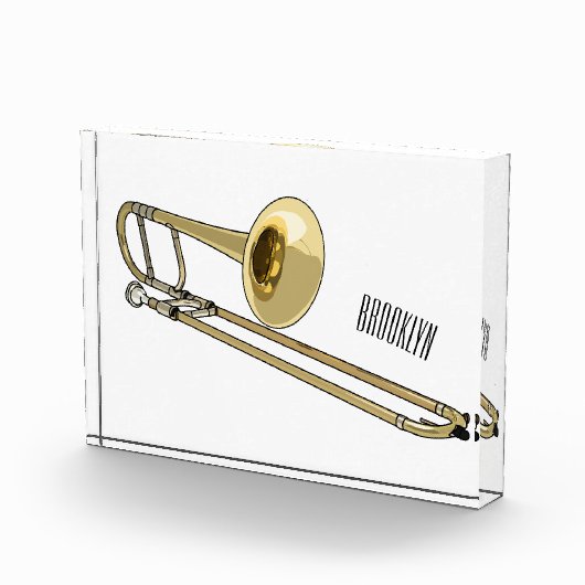 Trombone-Cartoon Fotoblock (Rechts)