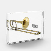 Trombone-Cartoon Fotoblock (Links)