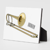 Trombone-Cartoon Fotoplatte (Seite)