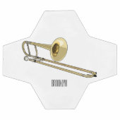 Trombone-Cartoon Fußball (Flach)