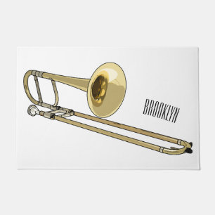 Trombone-Cartoon Fußmatte