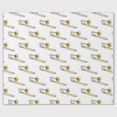 Trombone-Cartoon Geschenkpapier (Flach)