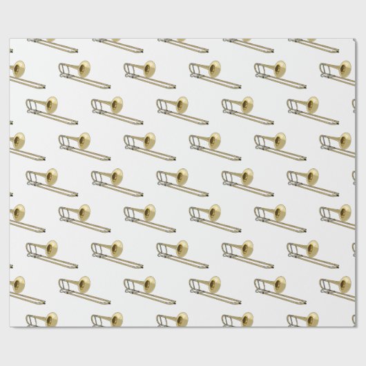 Trombone-Cartoon Geschenkpapier (Flach)