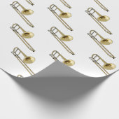 Trombone-Cartoon Geschenkpapier (Ecke)