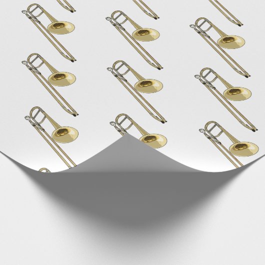 Trombone-Cartoon Geschenkpapier (Ecke)