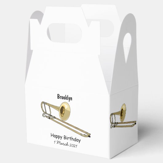 Trombone-Cartoon Geschenkschachtel (Geöffnet)