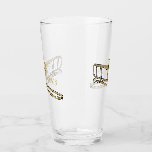 Trombone-Cartoon Glas (Links)