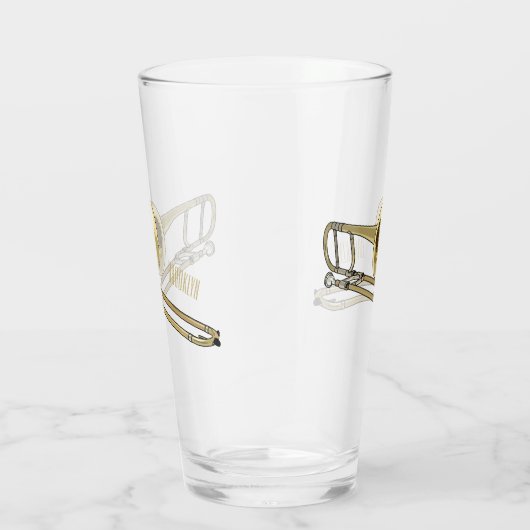 Trombone-Cartoon Glas (Rechts)