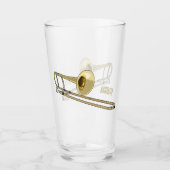 Trombone-Cartoon Glas (Vorderseite)