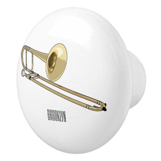Trombone-Cartoon Keramikknauf (Rechts)