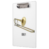 Trombone-Cartoon Klemmbrett (Links)