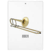 Trombone-Cartoon Klemmbrett (Rückseite)