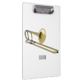 Trombone-Cartoon Klemmbrett (Rechts)