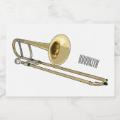 Trombone-Cartoon Lebensmitteletikett (Einzelnes Label)