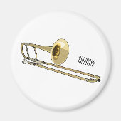 Trombone-Cartoon Magnet (Vorne)