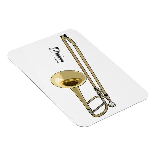 Trombone-Cartoon Magnet (Rechte Seite)