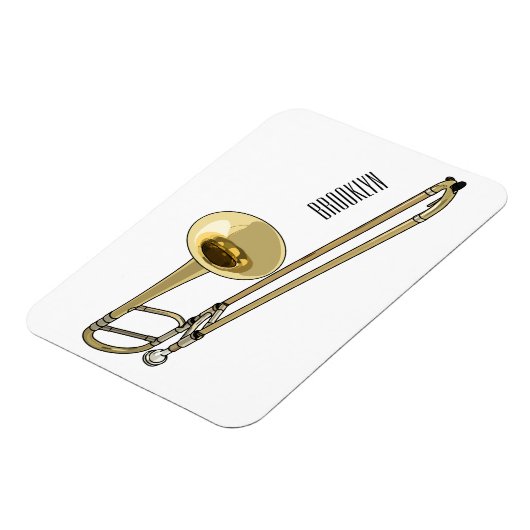 Trombone-Cartoon Magnet (Linke Seite)