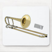Trombone-Cartoon Mousepad (Vorne)