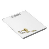 Trombone-Cartoon Notizblock (angewinkelt)