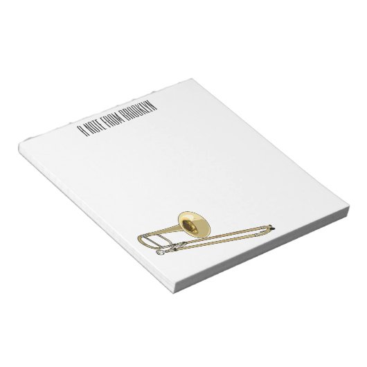 Trombone-Cartoon Notizblock (angewinkelt)