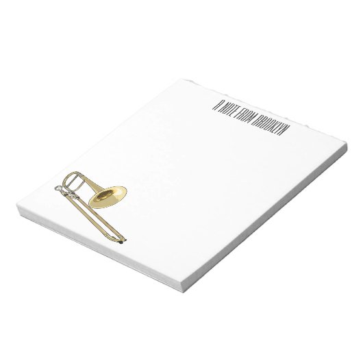 Trombone-Cartoon Notizblock (Rotiert)