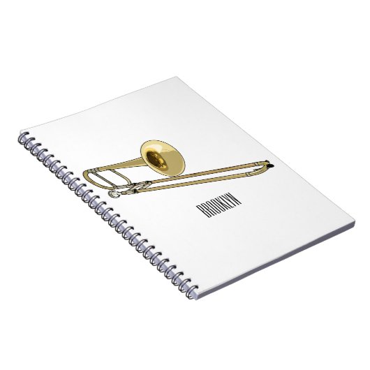 Trombone-Cartoon Notizblock (Rechte Seite)