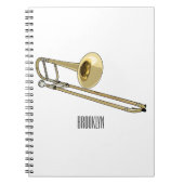 Trombone-Cartoon Notizblock (Vorderseite)