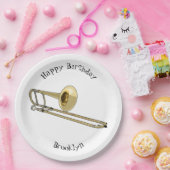 Trombone-Cartoon Pappteller (Party)