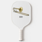 Trombone-Cartoon Pickleball Schläger (Rückseite)