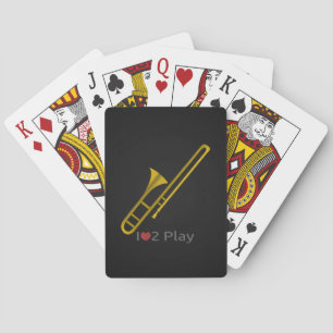 Trombone cartoon Playing Cards Spielkarten