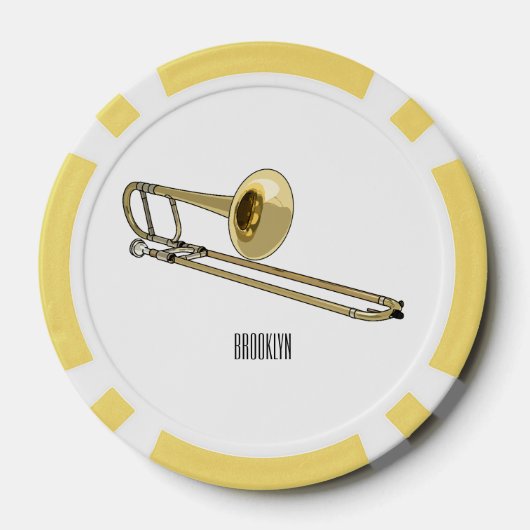 Trombone-Cartoon Pokerchips (Rückseite)