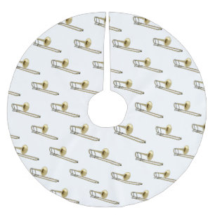 Trombone-Cartoon Polyester Weihnachtsbaumdecke