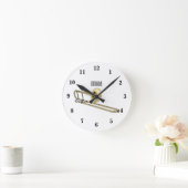 Trombone-Cartoon Runde Wanduhr (Zuhause)