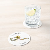 Trombone-Cartoon Runder Pappuntersetzer (Vor Ort)