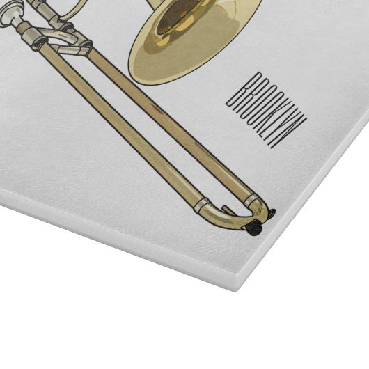 Trombone-Cartoon Schneidebrett (Ecke)