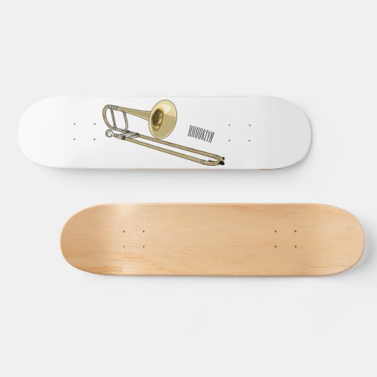 Trombone-Cartoon Skateboard (Horizontal)