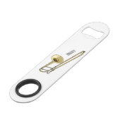 Trombone-Cartoon Speed Flaschenöffner (Vorderseite Schrägansicht)